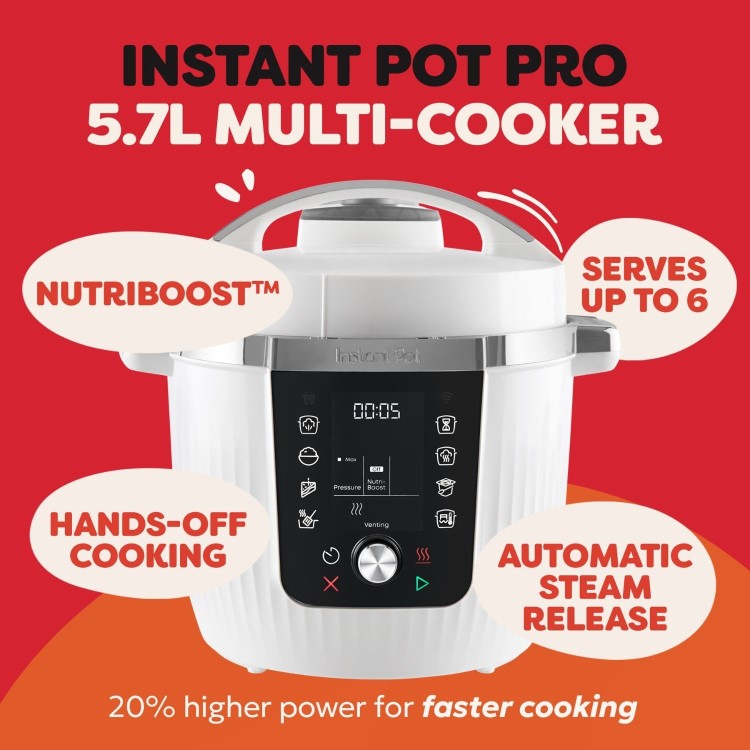 Instant Pot Pro 5.7L Multi-Cooker 10-in-1 Coconut White