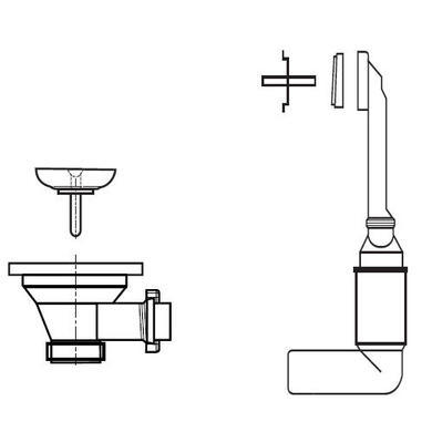 Franke 112.0038.758 Waste and Overflow for GAK Sinks