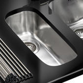 Half Bowl Undermount Chrome Stainless Steel Extra Deep Kitchen Sink - Franke