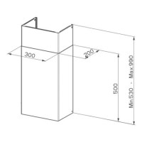 Faber 112.0250.289 Extra High Chimney kit: A500Plus A500 Stainless Steel