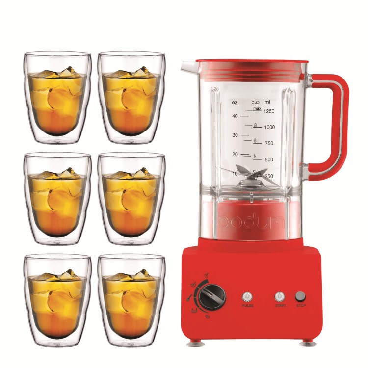 Bodum 11303-294UK Bistro 1.25L Blender - Red