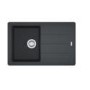 Single Bowl Inset Black Composite Kitchen Sink with Reversible Drainer - Franke Onyx