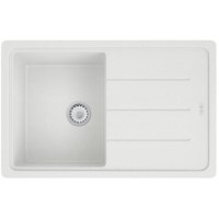 Single Bowl Inset White Composite Kitchen Sink with Reversible Drainer - Franke