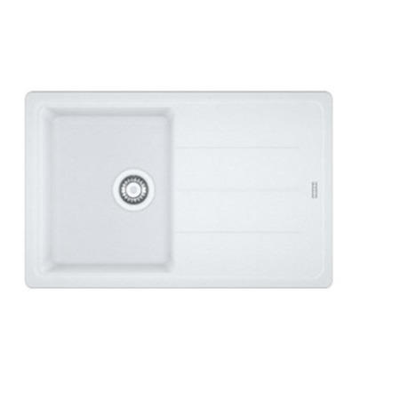 Single Bowl Inset White Composite Kitchen Sink with Reversible Drainer - Franke