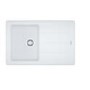 Single Bowl Inset White Composite Kitchen Sink with Reversible Drainer - Franke