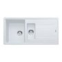 1.5 Bowl Inset White Composite Kitchen Sink with Reversible Drainer - Franke
