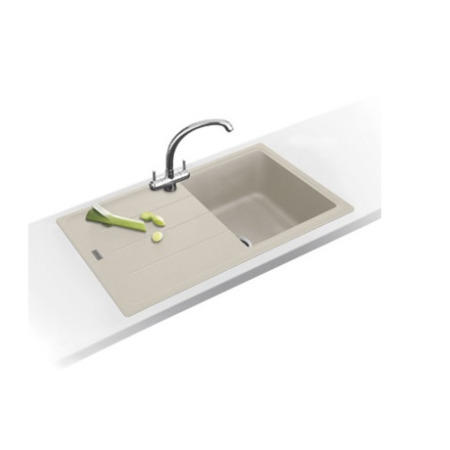 Single Bowl Inset Coffee Composite Kitchen Sink with Reversible Drainer - Franke