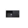 Single Bowl Inset Black Composite Kitchen Sink with Reversible Drainer - Franke Fragranite