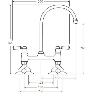 Franke Bridge Lever Tap Chrome