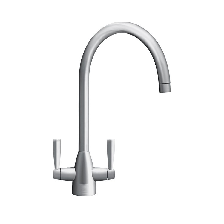 Franke Eiger Dual Lever Monobloc  Kitchen Mixer Tap - Steel