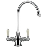 Franke Chrome Twin Lever Bi-Flow Kitchen Tap - Venician