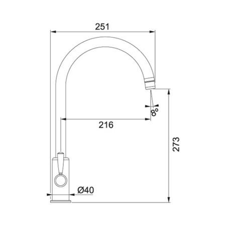 Franke Silk Steel Twin Lever Quarter Turn Kitchen Tap - Ascona