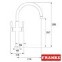 Franke Rigi Extra Height Twin Lever Tap Chrome