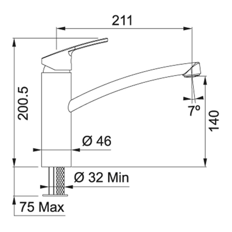 Franke Single Lever Kitchen Mixer Tap - Chrome