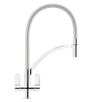 Franke Zelus Round Chome Pull Out Monobloc Kitchen Sink Mixer Tap