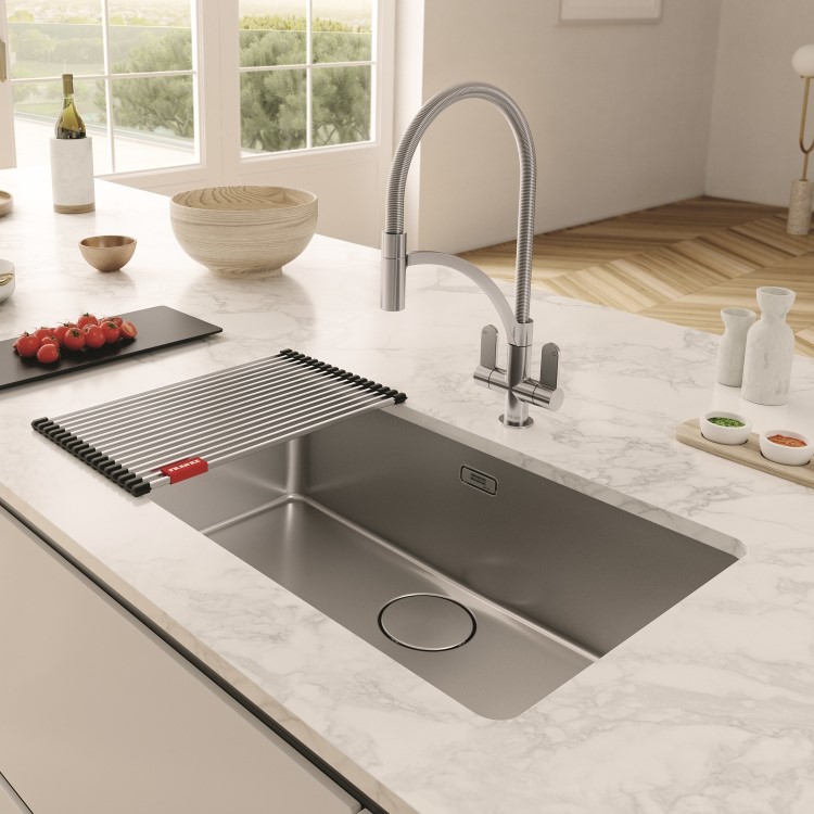 Franke Zelus Round Chome Pull Out Monobloc Kitchen Sink Mixer Tap