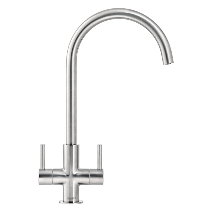 Franke Hestia Dual Lever Kitchen Mixer Tap - Silk Steel