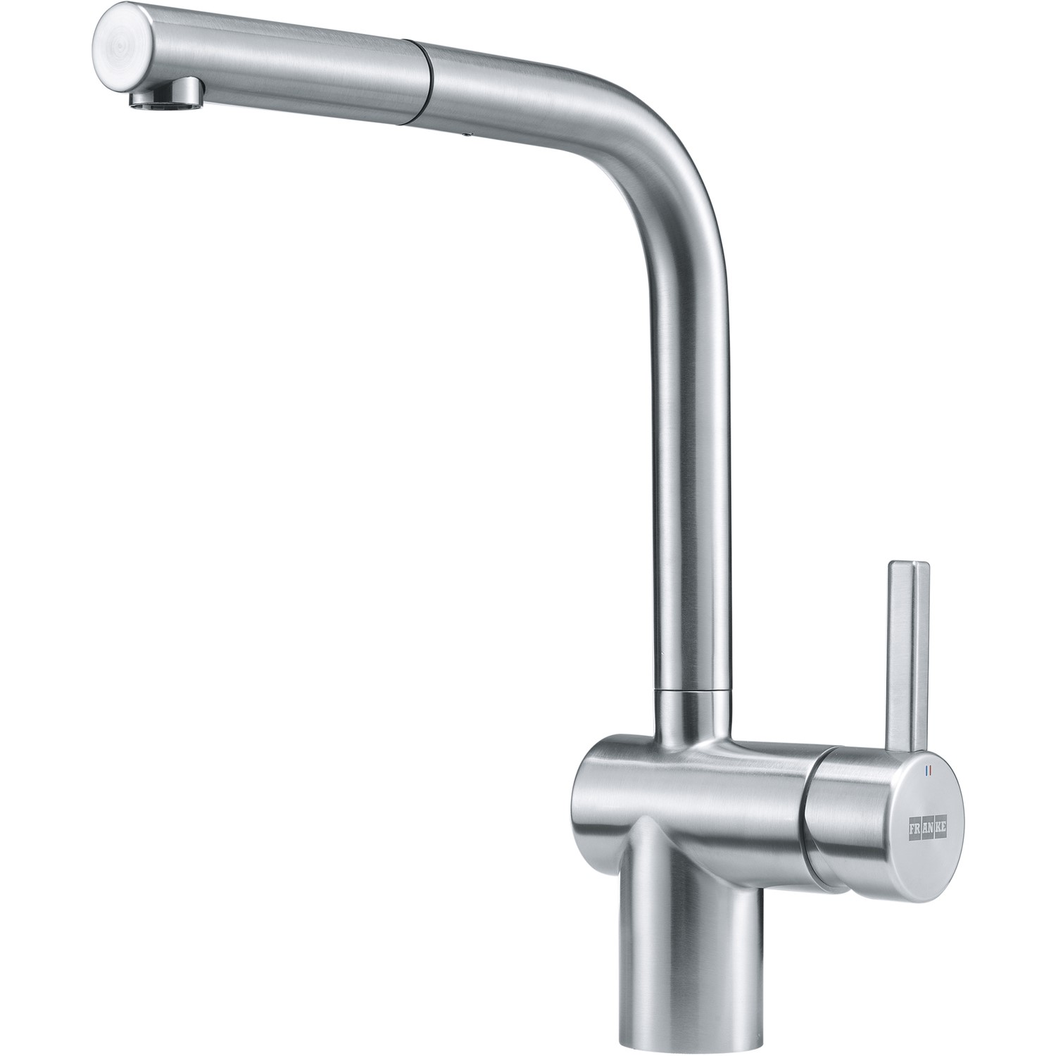 Franke Atlas Neo Single Lever Pull Out Monobloc Kitchen Mixer Tap Steel 115.0638.841