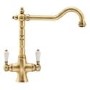 Franke Cotsworld Double Lever Kitchen Tap - Brass