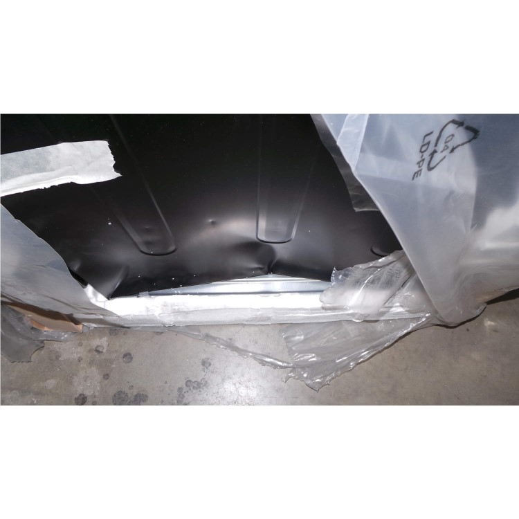 GRADE A3 - Heavy cosmetic damage - Hotpoint HAGL60K 60cm Double Oven Gas Cooker With Lid Black