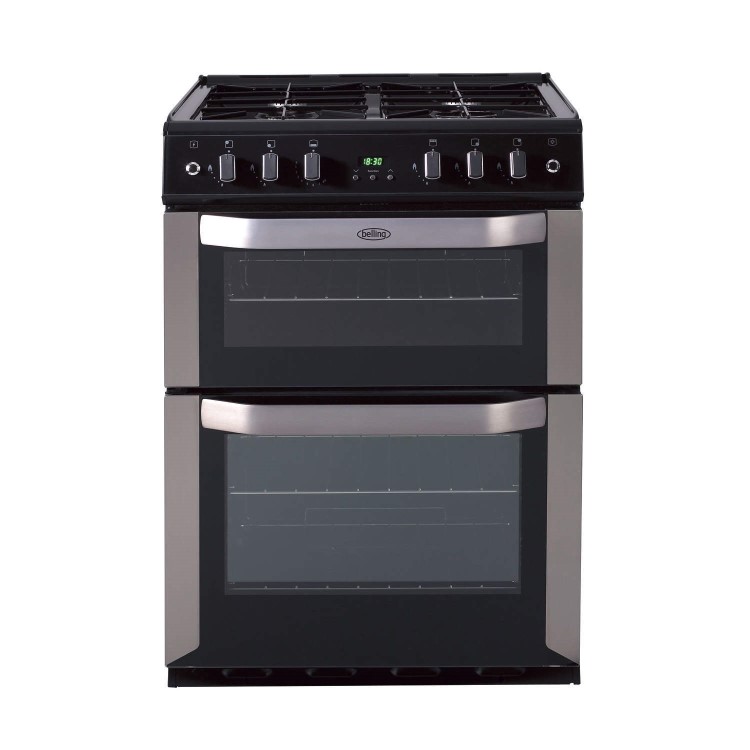 GRADE A1 - Belling FSG60TC 60cm Twin Cavity Gas Cooker in Stainless steel
