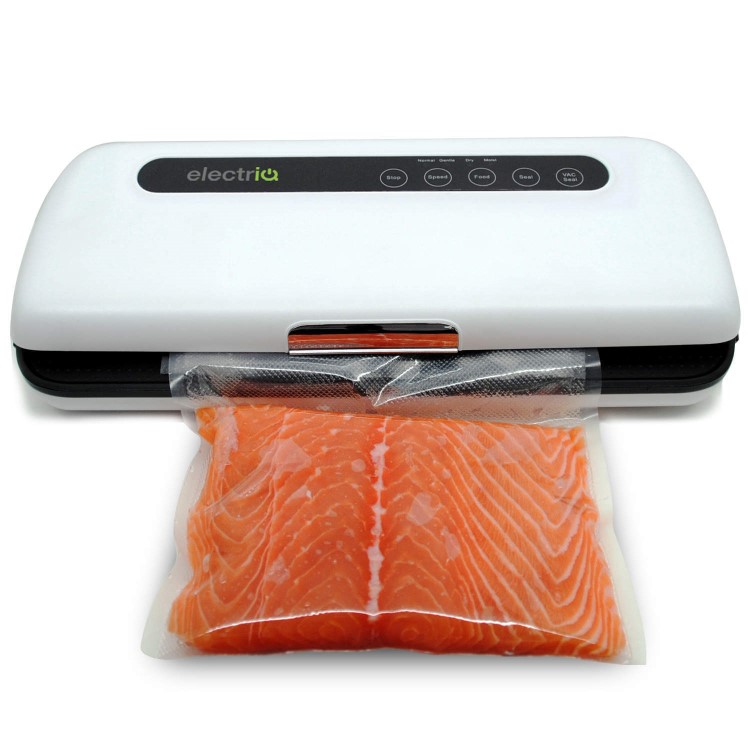 Exclusive electriQ Vacuum Sealer Pack Includes Vacuum Sealer 20cm x1000cm rolls and Containers