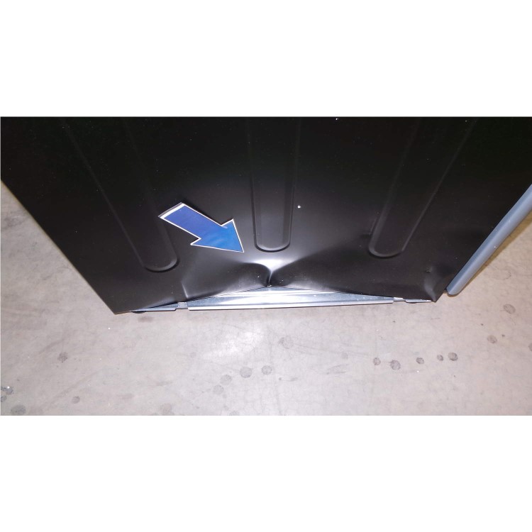 GRADE A3 - Heavy cosmetic damage - Hotpoint HUD61GS Ultima 60cm Double Oven Dual Fuel Cooker - Graphite