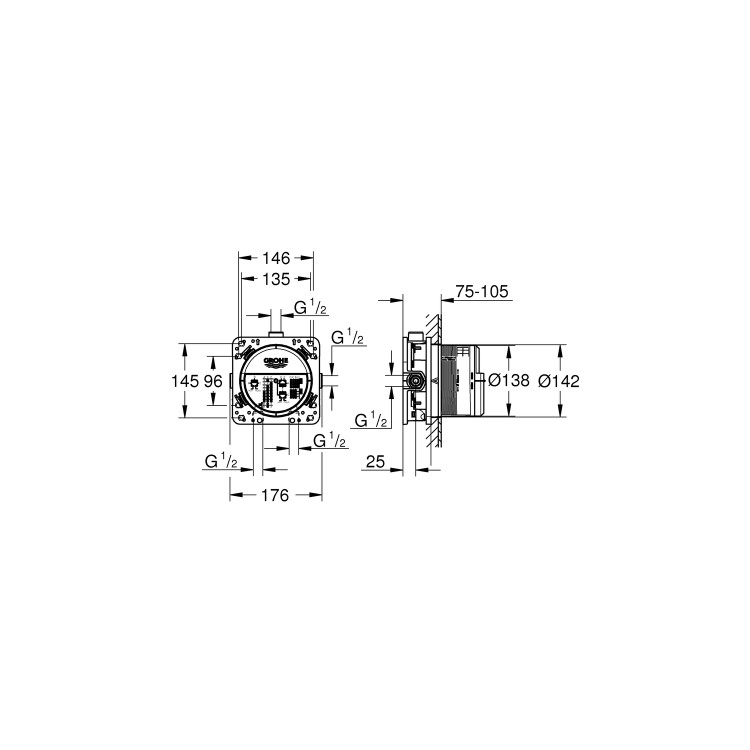 Grohe SmartControl Shower Set - 2 Outlet
