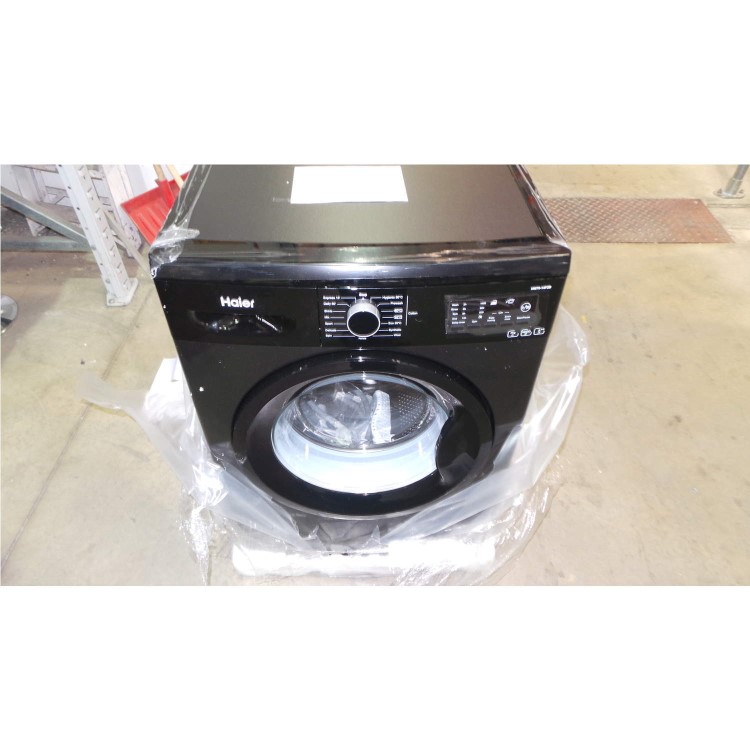 GRADE A3 - Heavy cosmetic damage - Haier HW70-14F2B 7kg 1400rpm Freestanding Washing Machine Black