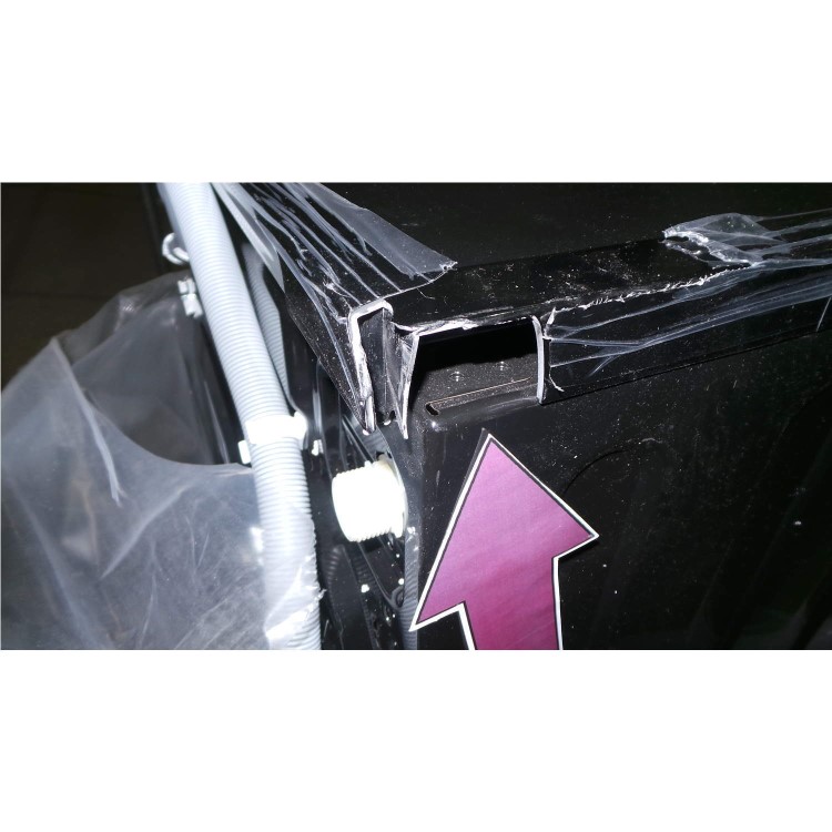 GRADE A3 - Heavy cosmetic damage - Haier HW70-14F2B 7kg 1400rpm Freestanding Washing Machine Black