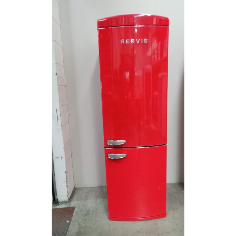 GRADE A2 - Light cosmetic damage - Servis C60185NFR Freestanding Retro Fridge Freezer Red