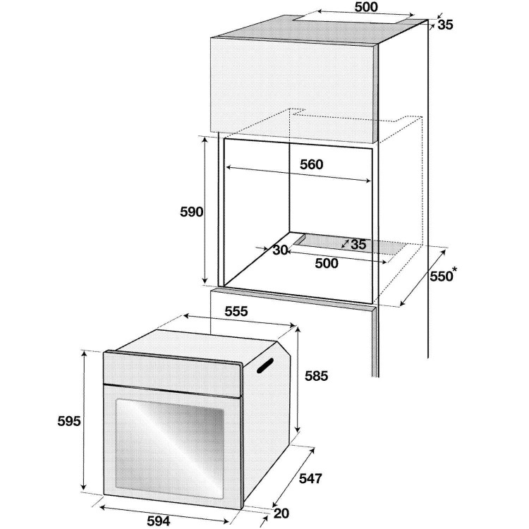 GRADE A1 - BEKO BIM16300XC 8 Function Electric Built-in Single Oven With Catalytic Cleaning And LED Programmer