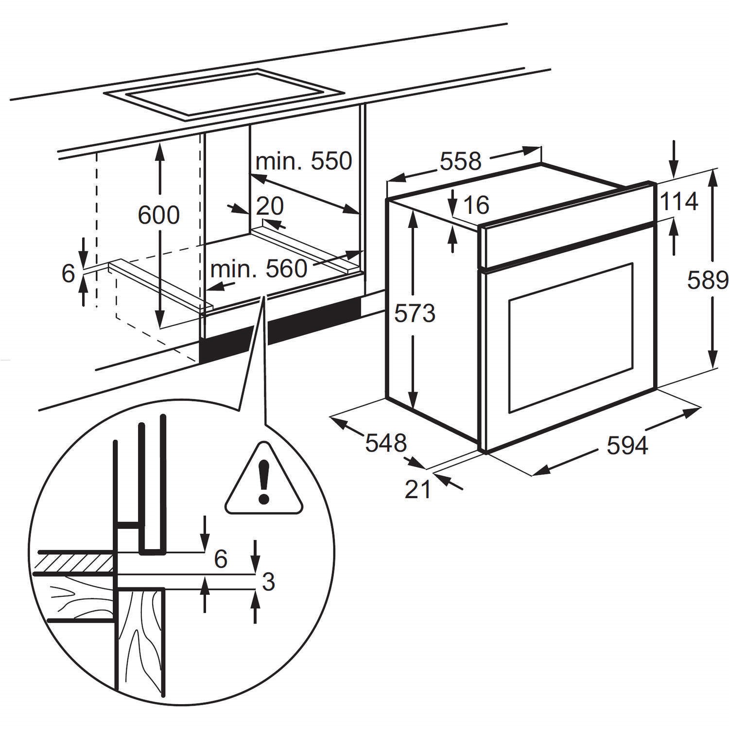 Grade A2 Zanussi Zop37962xe Multifunction 74l Electric Built In Single Oven With Pyrolytic Cleani