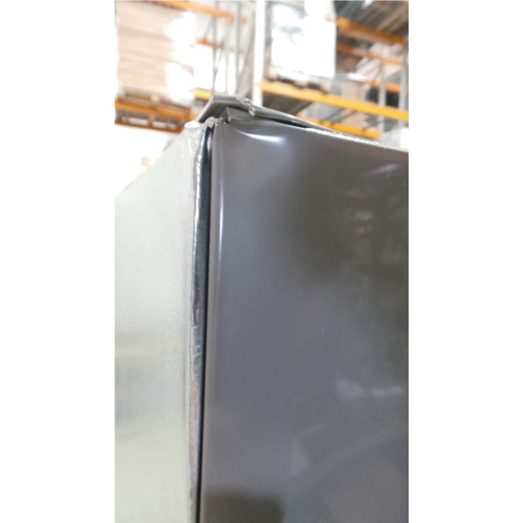 GRADE A3 - Heavy cosmetic damage - Hisense RB403N4AC2 Freestanding Fridge Freezer Stainless Steel