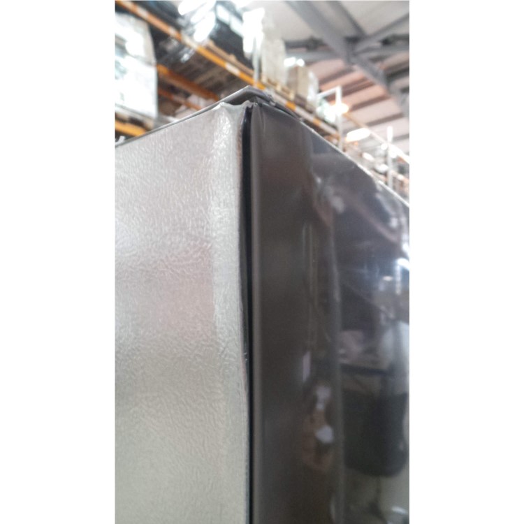 GRADE A3 - Heavy cosmetic damage - Hisense RB403N4AC2 Freestanding Fridge Freezer Stainless Steel