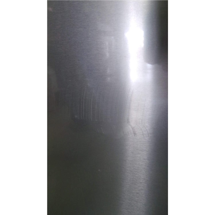 GRADE A3 - Heavy cosmetic damage - Hisense RB403N4AC2 Freestanding Fridge Freezer Stainless Steel