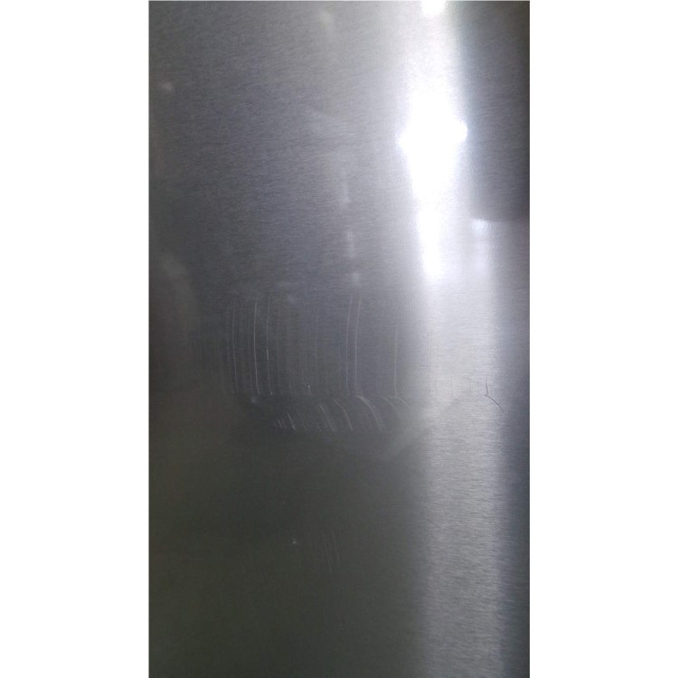 GRADE A3 - Heavy cosmetic damage - Hisense RB403N4AC2 Freestanding Fridge Freezer Stainless Steel