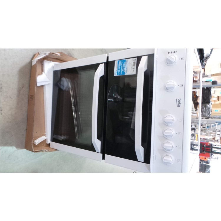 GRADE A2 - Light cosmetic damage - Beko BDC643W 60cm Double Cavity Electric Cooker WIth Ceramic Hob White