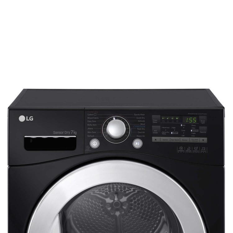LG RC7066B2Z 7kg Freestanding Sensor Condenser Tumble Dryer Black