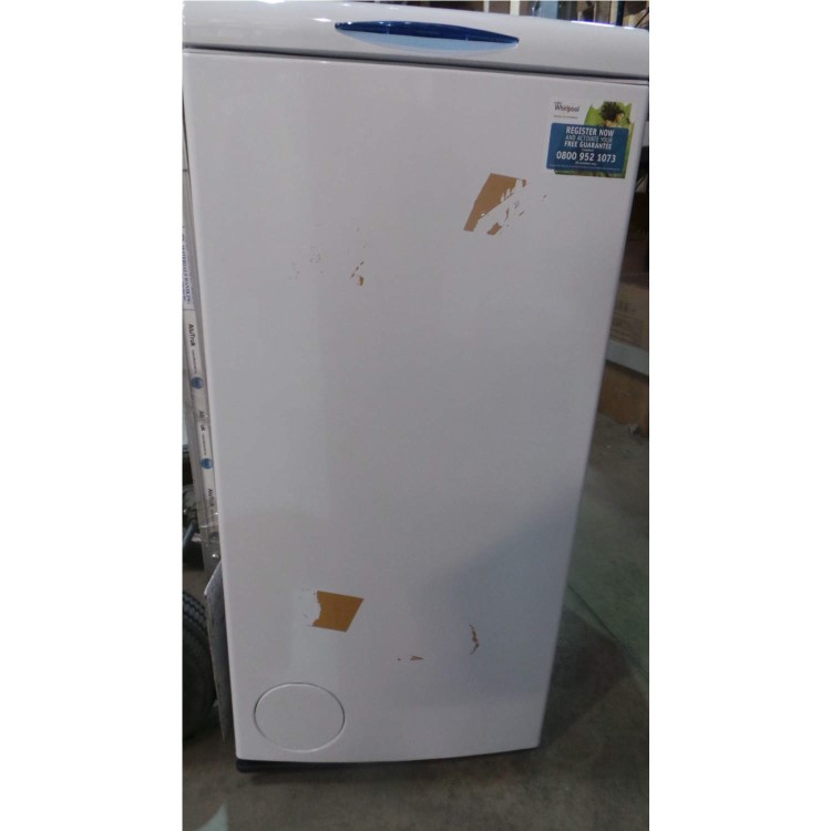 GRADE A3 - Heavy cosmetic damage - Whirlpool AWE6517 5kg 1000rpm Top Loading Freestanding Washing Machine White