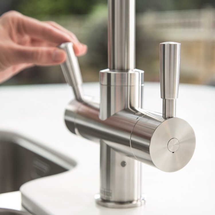 Franke OMNI 4-in-1 Round Steel Boiling and Filtered Water Kitchen Tap