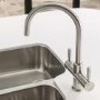 Franke OMNI 4-in-1 Round Steel Boiling and Filtered Water Kitchen Tap