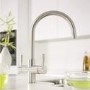 Franke OMNI 4-in-1 Round Steel Boiling and Filtered Water Kitchen Tap