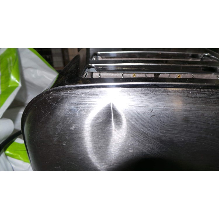 GRADE A3 - Heavy cosmetic damage - Russell Hobbs 18790 Futura 4 Slice Brushed Stainless Steel Toaster