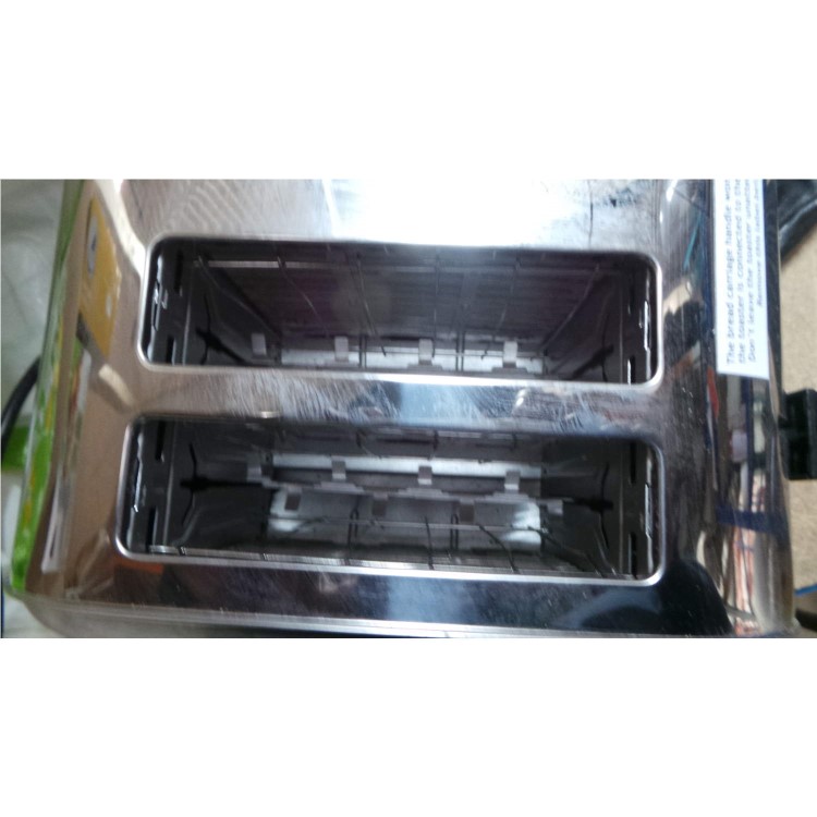 GRADE A3 - Heavy cosmetic damage - Russell Hobbs 18790 Futura 4 Slice Brushed Stainless Steel Toaster