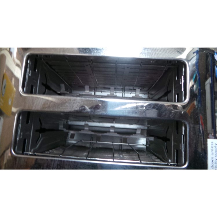 GRADE A3 - Heavy cosmetic damage - Russell Hobbs 18790 Futura 4 Slice Brushed Stainless Steel Toaster