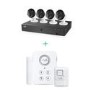HomeGuard 4 Camera 1080p HD CCTV System with Wireless Home Alarm Kit 