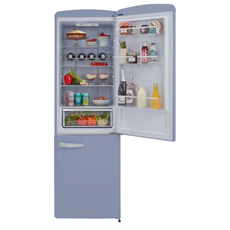 CDA 330 Litre 60/40 Retro Freestanding Fridge Freezer - Florence Sea Holly