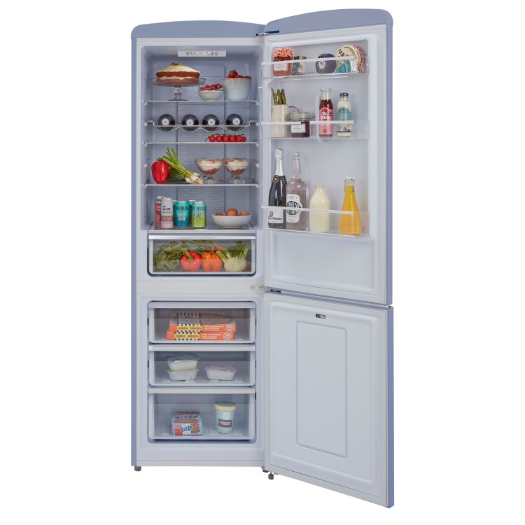 CDA 330 Litre 60/40 Retro Freestanding Fridge Freezer - Florence Sea Holly