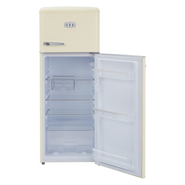 GRADE A1 - CDA 206 Litre Top Mount Retro Freestanding Fridge Freezer - Betty Barley